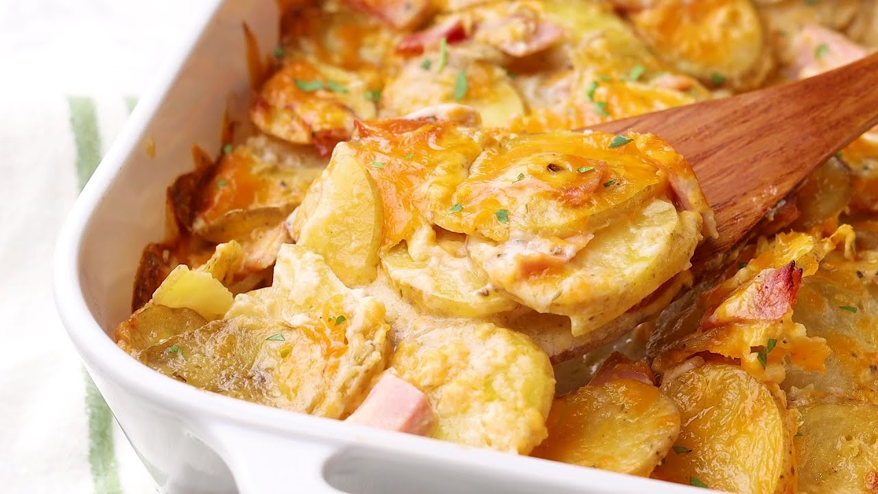Potatoes Au Gratin with Ham