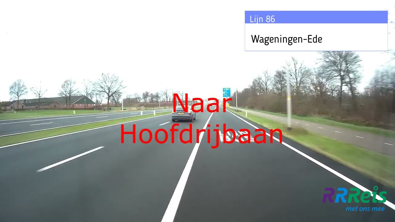 Lijn 86 Wageningen Ede met langdurige omleiding