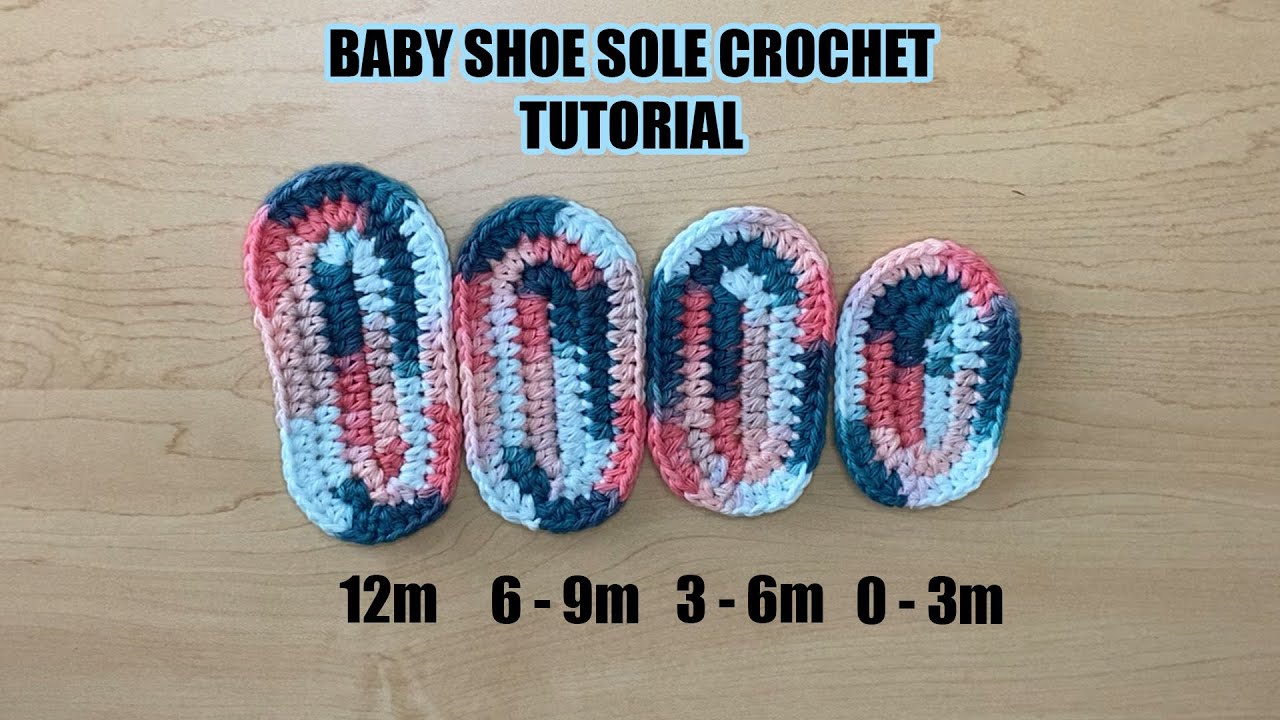 SUPER EASY Baby Shoe Sole Crochet Tutorial