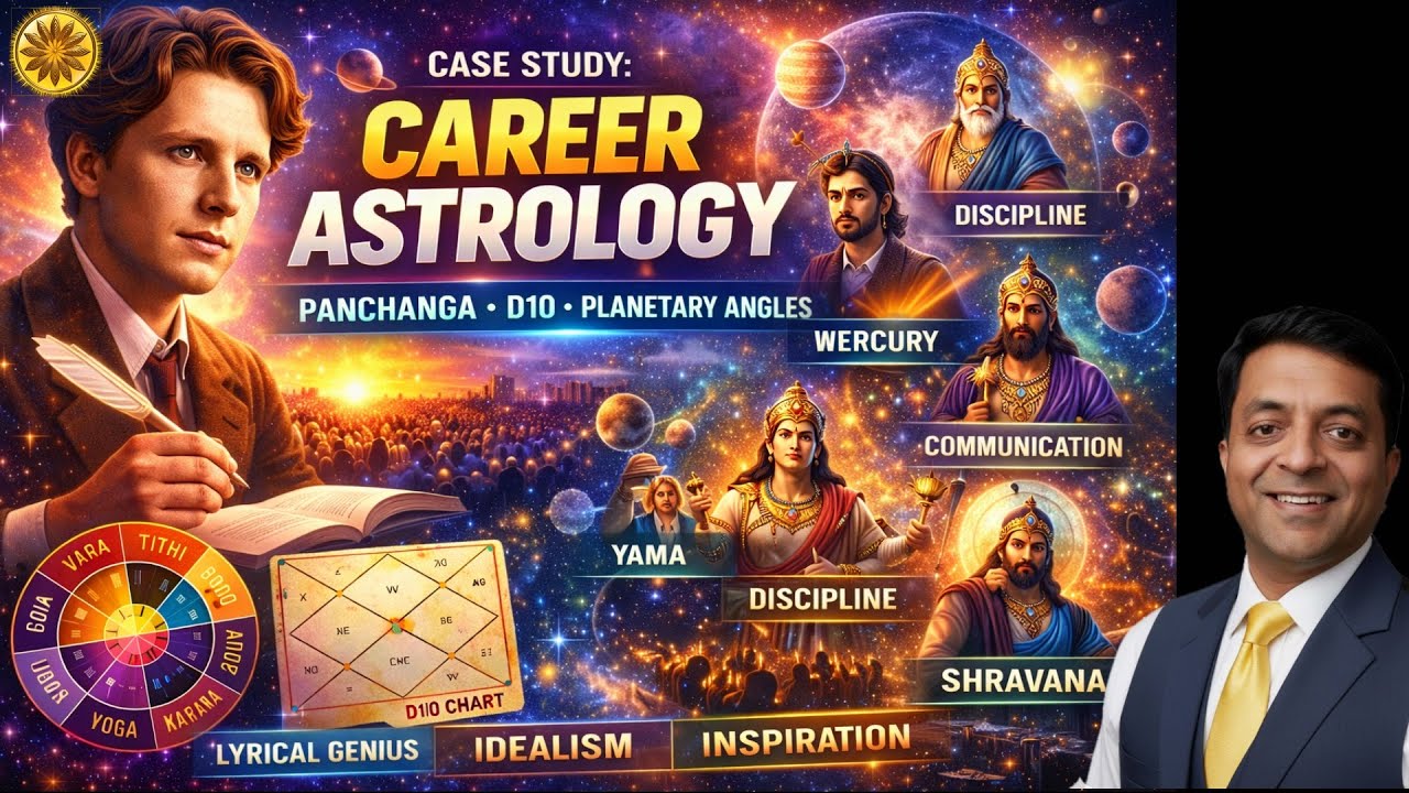 Career Case Studies in Vedic Astrology | Panchanga & D10 Analysis of Rupert Brooke