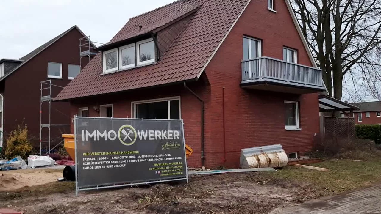 D&auml;mmung eines Einfamilienhauses in Meppen im Emsland, Kernd&auml;mmung, Hohlraumd&auml;mmung, Wand d&auml;mmen