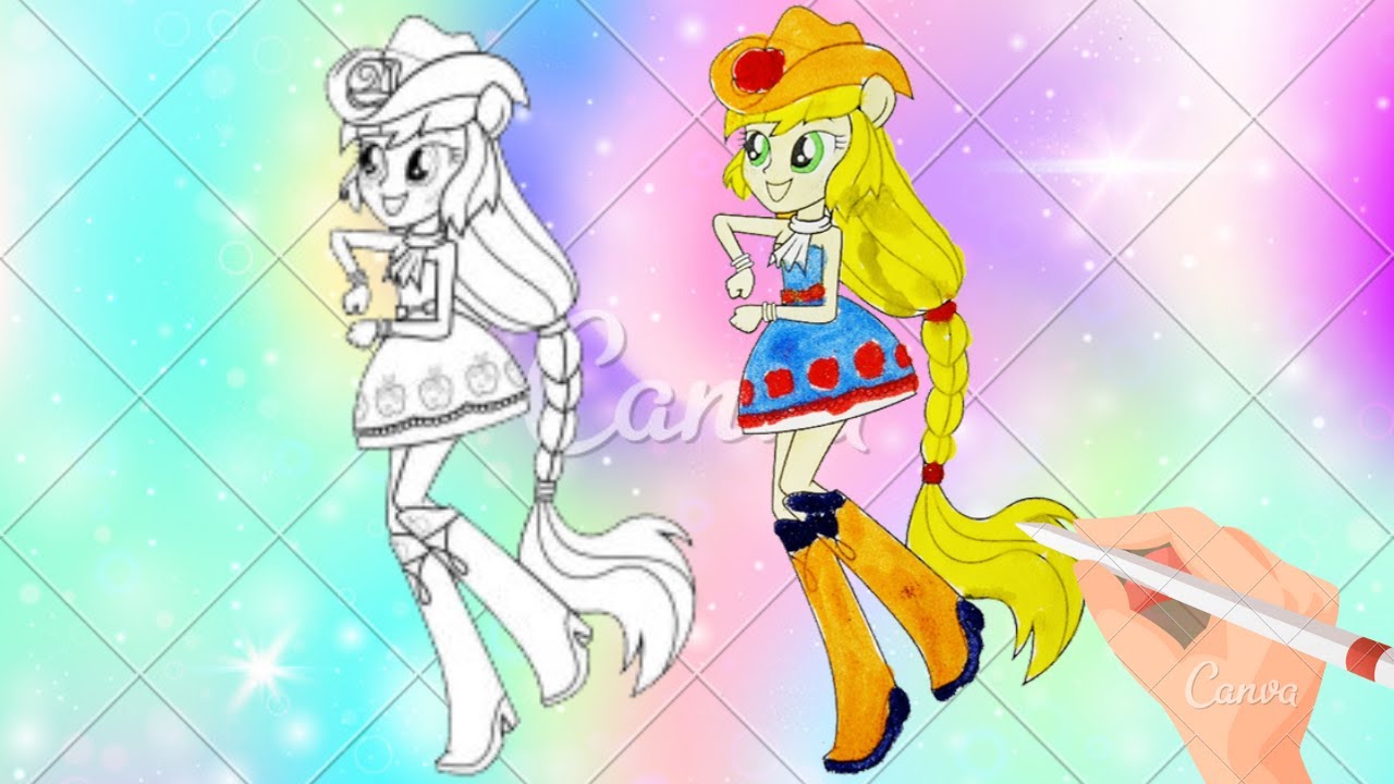 Coloring My Little Pony Equestria Girl - Apple Jack Equestria Girl