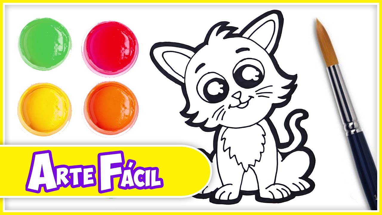 ARTE F&Aacute;CIL | Como Desenhar um Gato ⭐ | Aprenda a Desenhar | Para Crian&ccedil;as