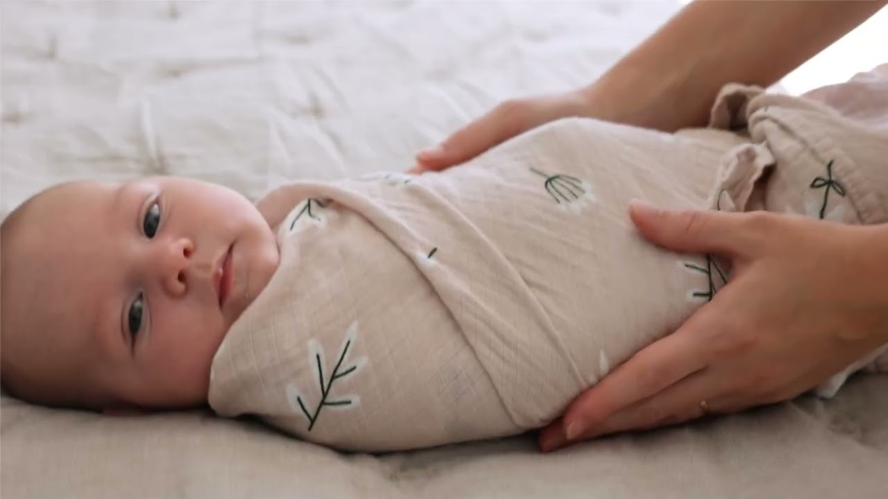 Muslin Swaddle Blanket for Baby Girl Floral Pink Wildflower