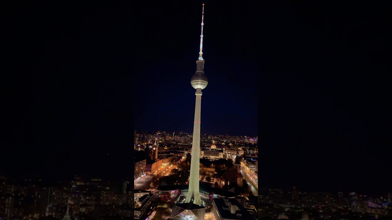 Berlin at Night 🌃 | Stunning View from the TV Tower (Fernsehturm Berlin, Germany 🇩🇪)