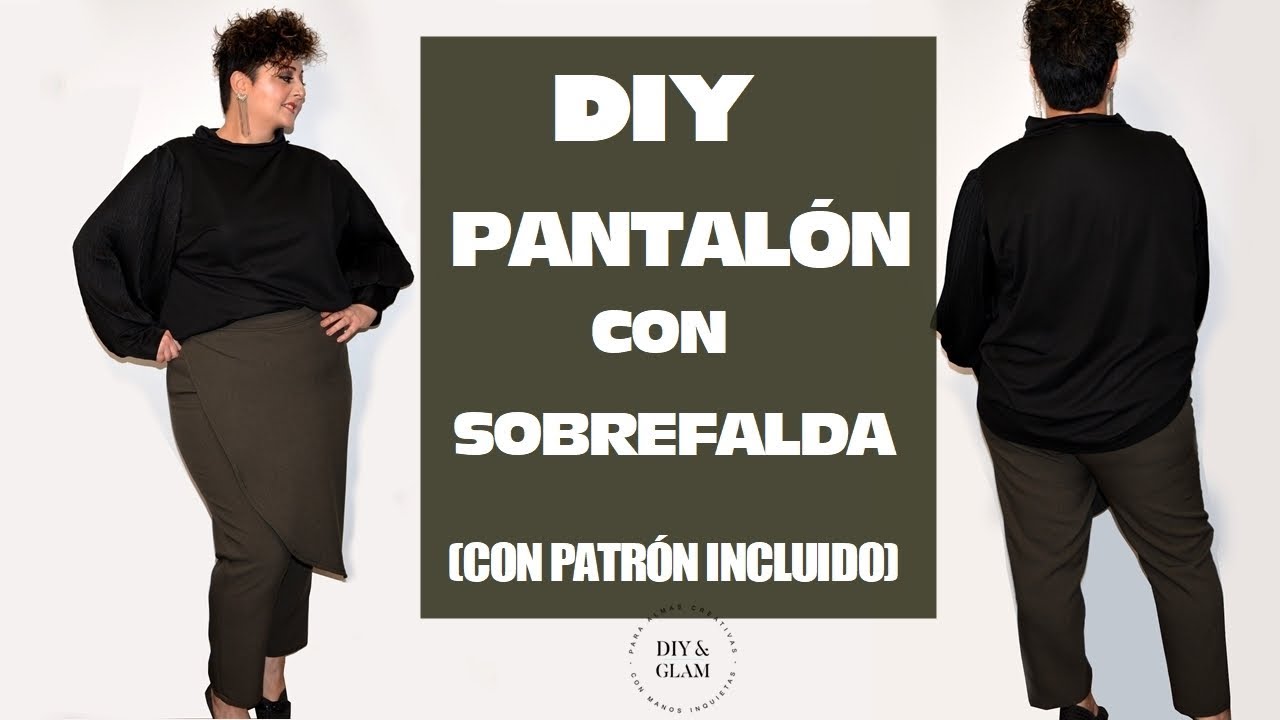 Diy pantalón de diseño con sobrefalda