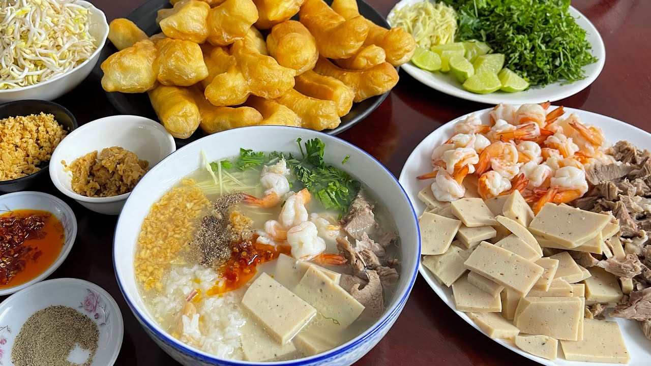 របៀបធ្វើ បបរគ្រឿង ឬ បបរតុការ ដ៏ឈ្ងុយឆ្ងាញ់ || How to make Delicious Shrimp & Pork Porridge