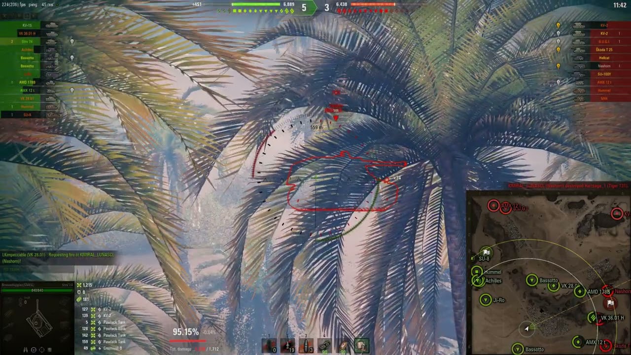 World of Tanks: Strv 74 on Sand River 3.1k dmg