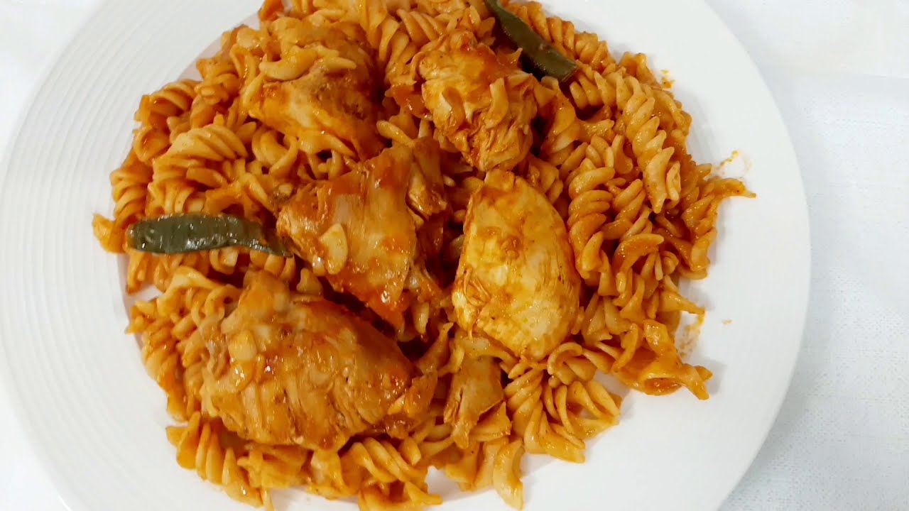 PASTA WITH CHICKEN IN ARABIC DISH-PAANO MAGLUTO NG MACARONI NA MAY MANOK.