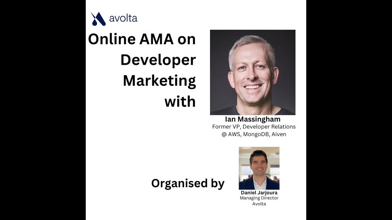 Online AMA: Developer Marketing with Ian Massingham