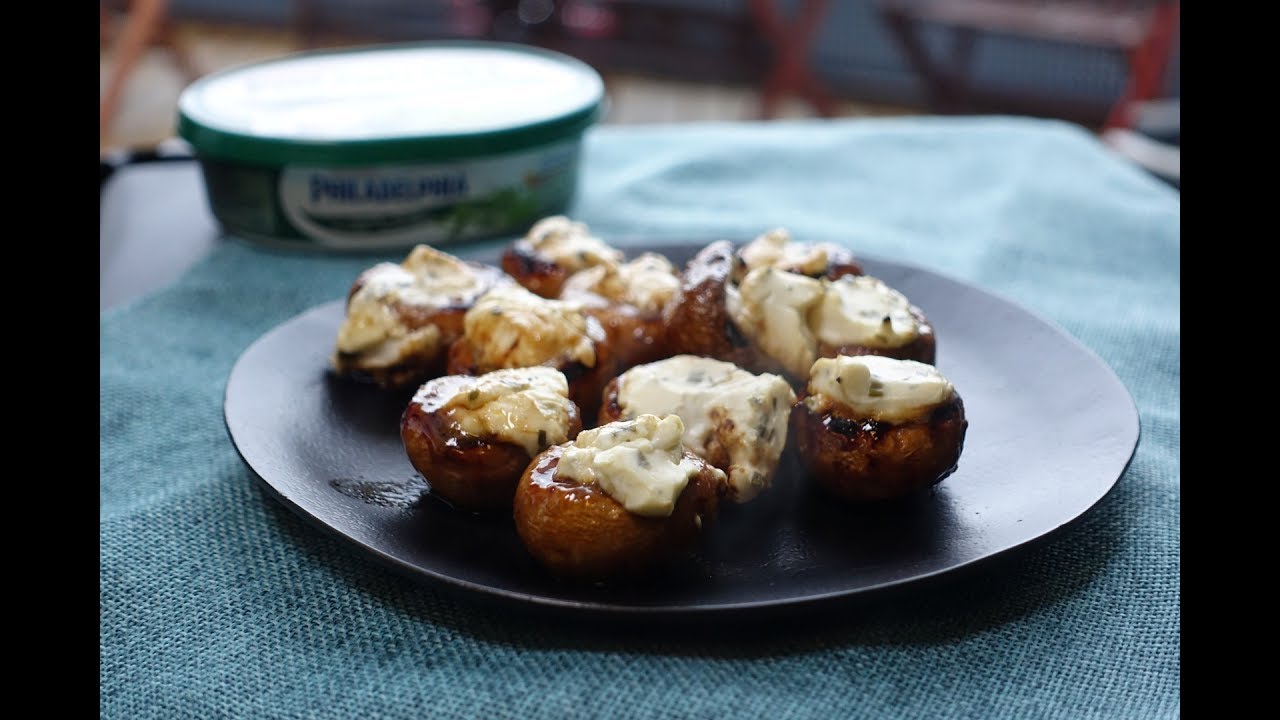 Balsamic sveppir me&eth; graslauksrj&oacute;maosti - Uppskrift