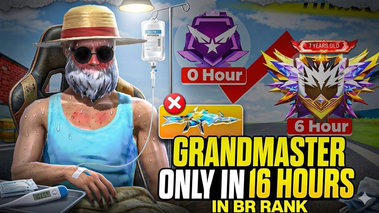 Finally Grandmaster Achived In Just 6 Hours ?? 🥶 | Solo Grandmaster Pushing Challange 💀 | Br Rank