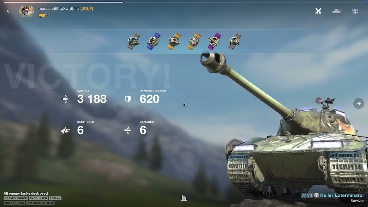 Keiler Exterminator | 3.2K Damage 6 Kills | Gravity Force | WoT Blitz Replays