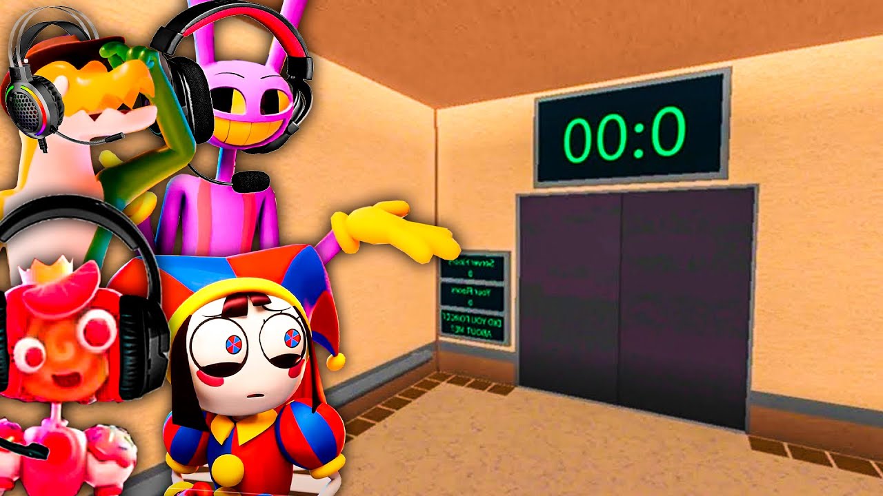 The Amazing Digital Circus Characters ESCAPE EVIL ELEVATOR in Roblox