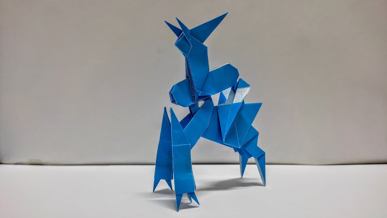 How To Make a paper Origami Pokemon Dialga (Origin Forme) | Origami Pokemon Legendary