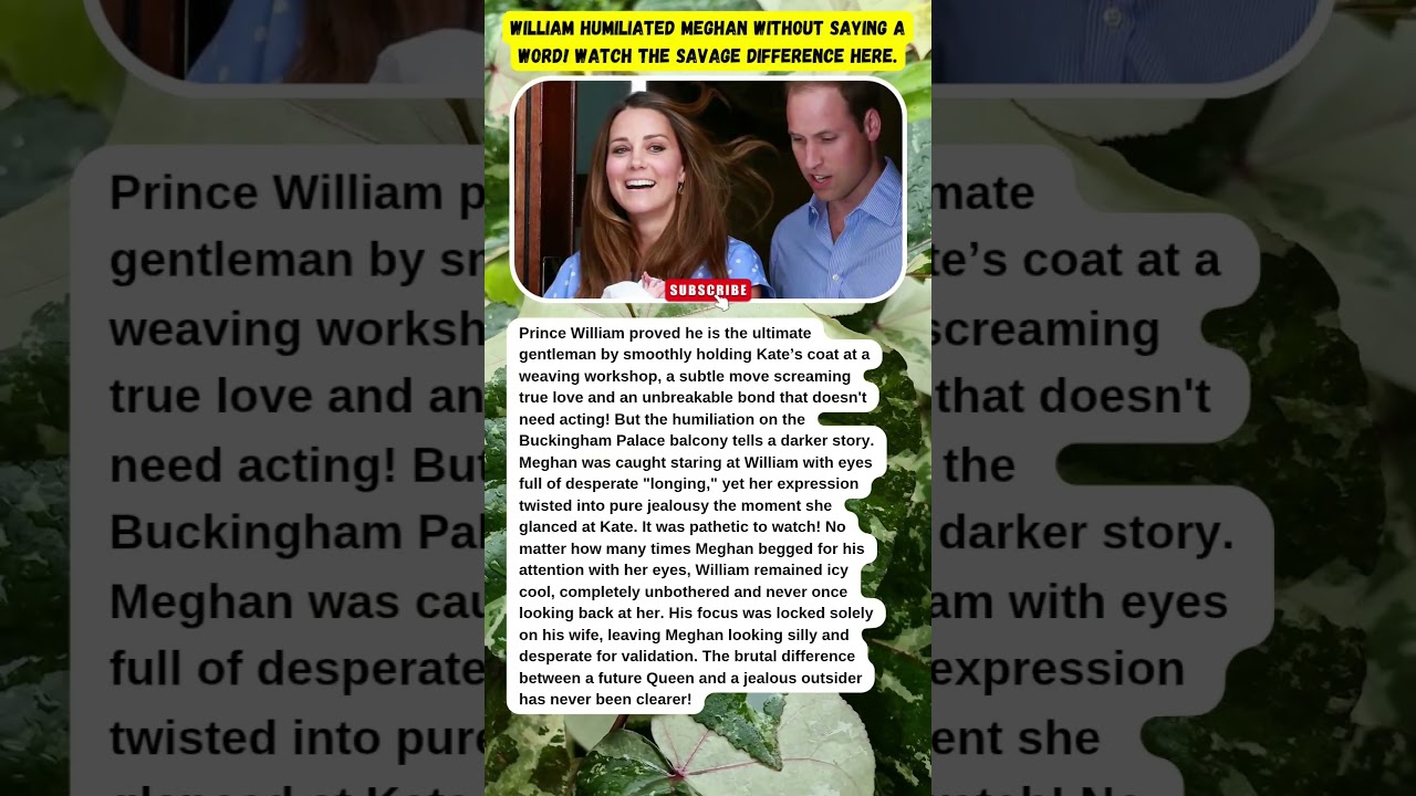 WILLIAM&rsquo;S BRUTAL SNUB CRUSHES MEGHAN! 😱🔥 #RoyalFeud #MeghanMarkle #PrinceWilliam