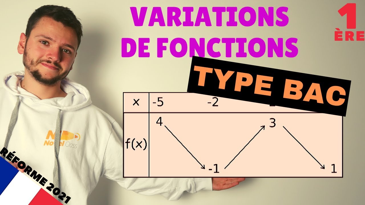 [exercice E3C] Faire un tableau de variations - Spé maths - Première