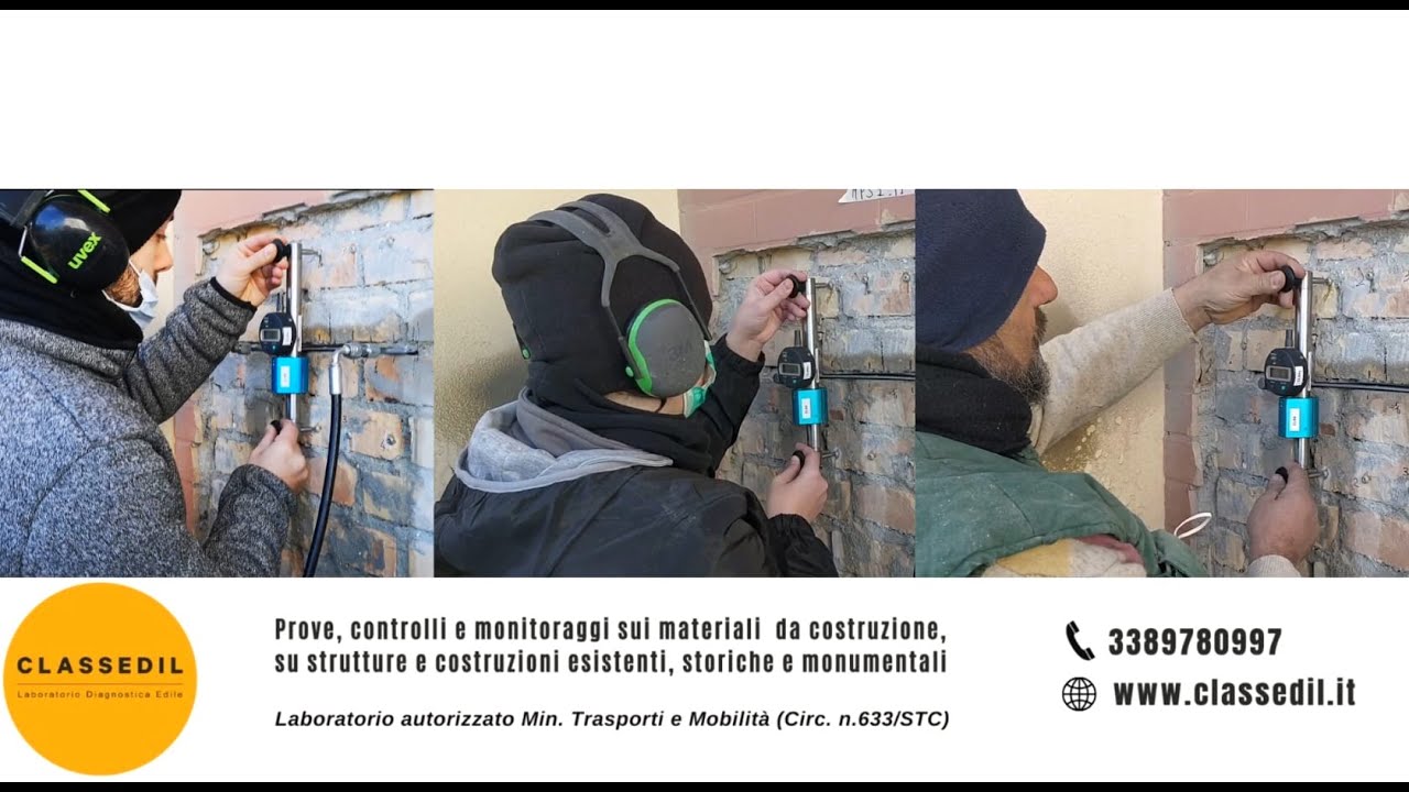 Classedil - Prova con martinetti piatti - ASTM C1196 /C1197