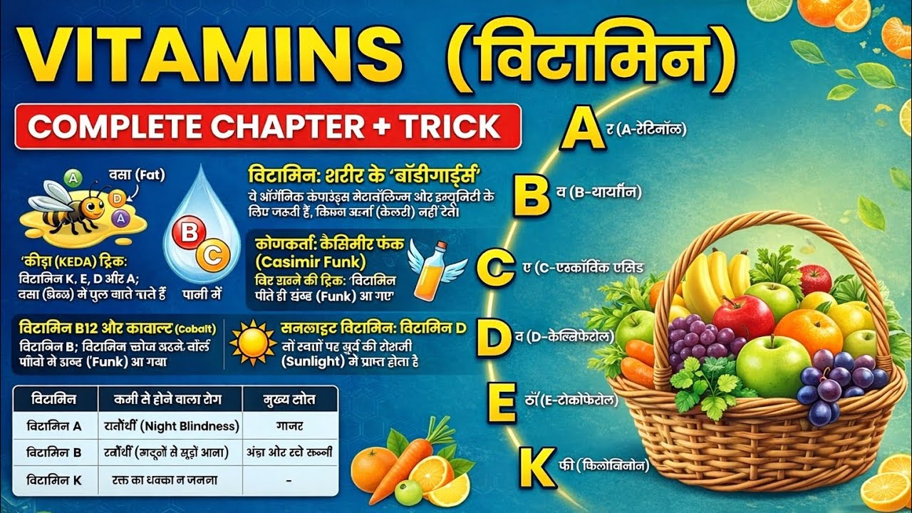 👉 Vitamin Kya Hota Hai? Complete Guide in Hindi | Vitamin Deficiency Symptoms & Best Sources 2026