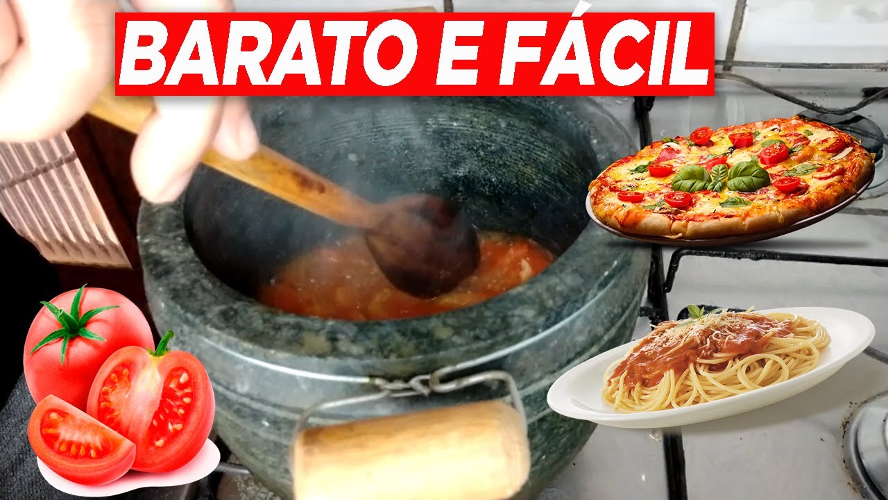 Delicioso Molho De Tomate Feito Em Casa Para Massas - SIMPLES E R&Aacute;PIDO