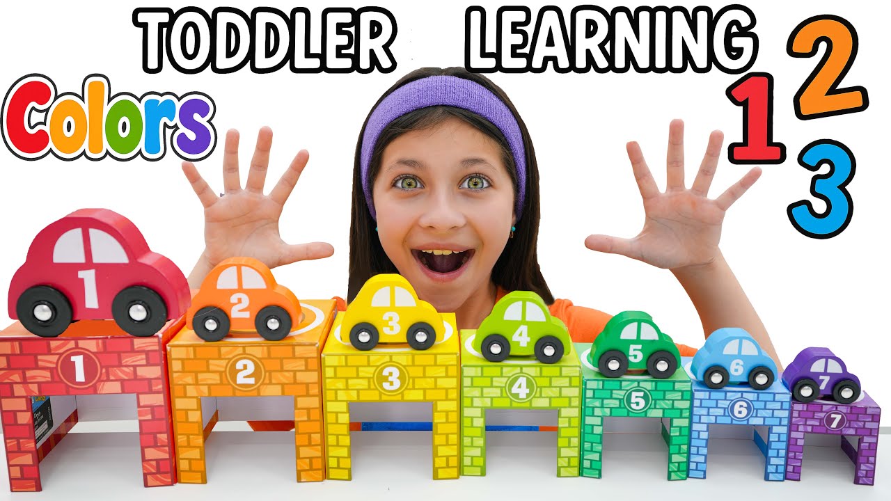 Baby Learning with Angel - Numbers, Colors & Sizes | Sorting Toy Cars - Toddler Videos