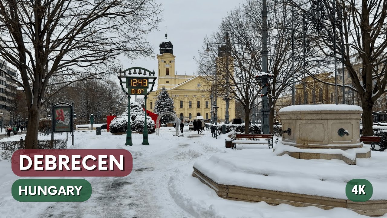 Debrecen - Winter walk in Hungary