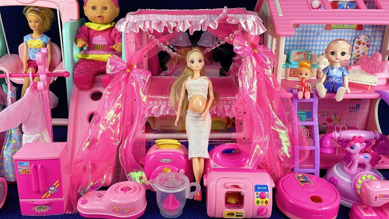 10 Minutes Satisfying with Unboxing Barbie Princess House & Slide Play Set Review Toys | ASMR 