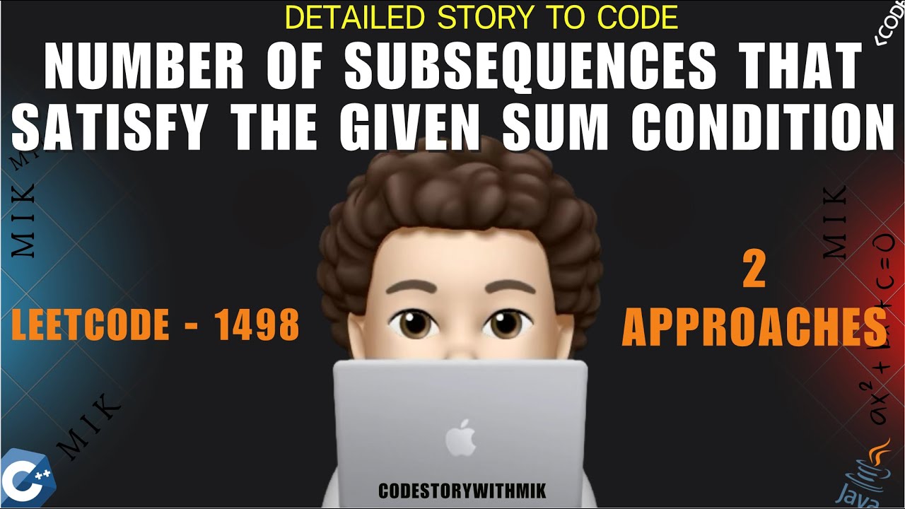 Number of Subsequences That Satisfy the Given Sum Condition | AMAZON | Leetcode - 1498 | Live Coding