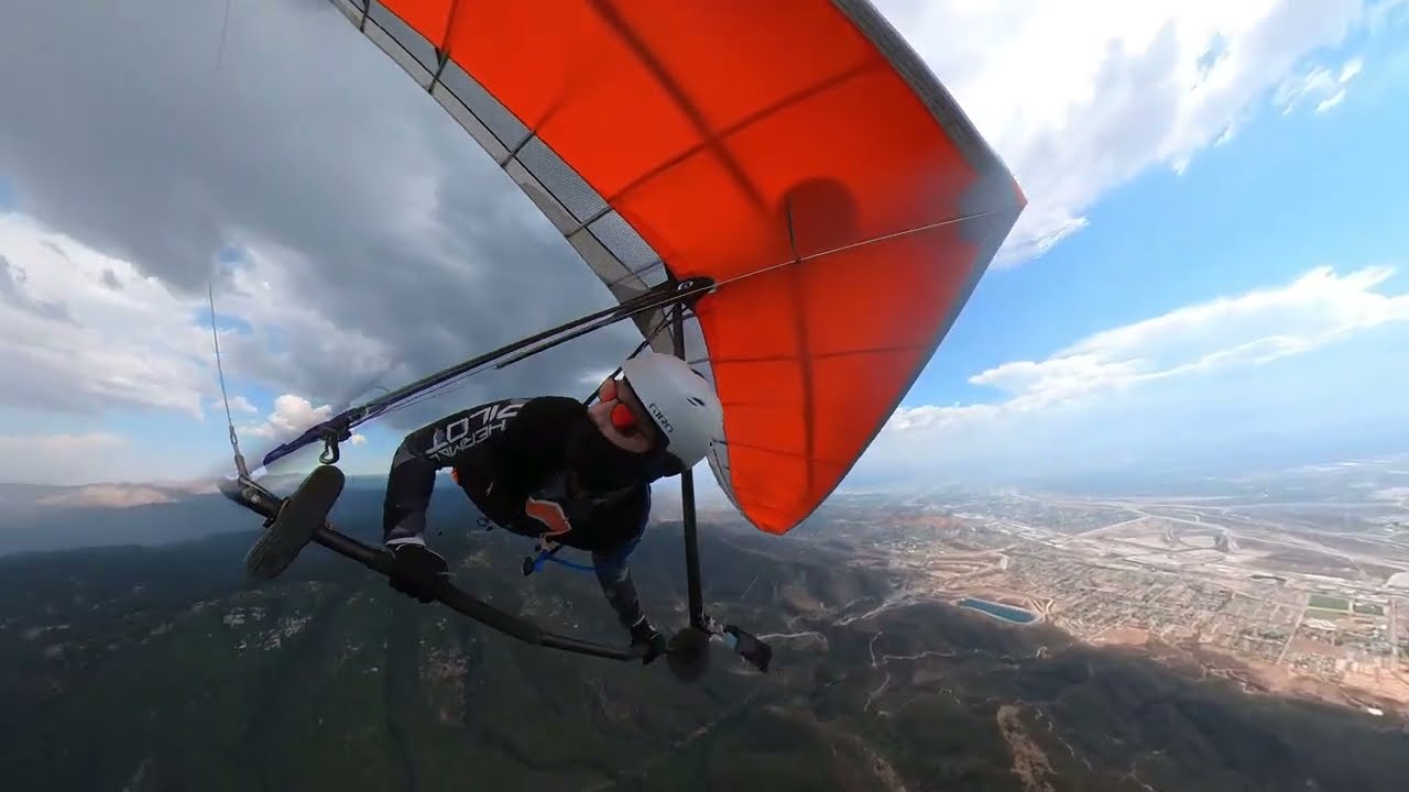Hang gliding flight summary: running from the storm at Crestline