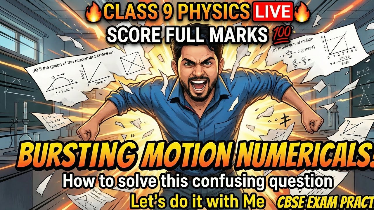 Class 9 Physics LIVE 🚀 Motion Numericals Practice | Score Full Marks in Motion!#class9physics #cbse9