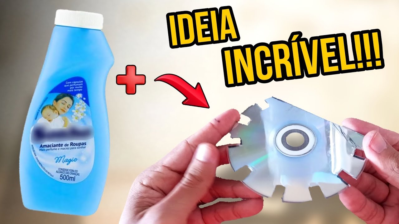 VEJA QUE IDEIA INCR&Iacute;VEL DE RECICLAGEM COM CD E UM POTE DE AMACIANTE - RECICLAGEM