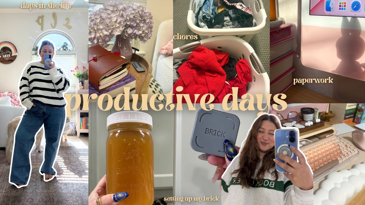 PRODUCTIVE DAYS 🧸🎀🧺| brick set up, to-do list, wfh & chores💕