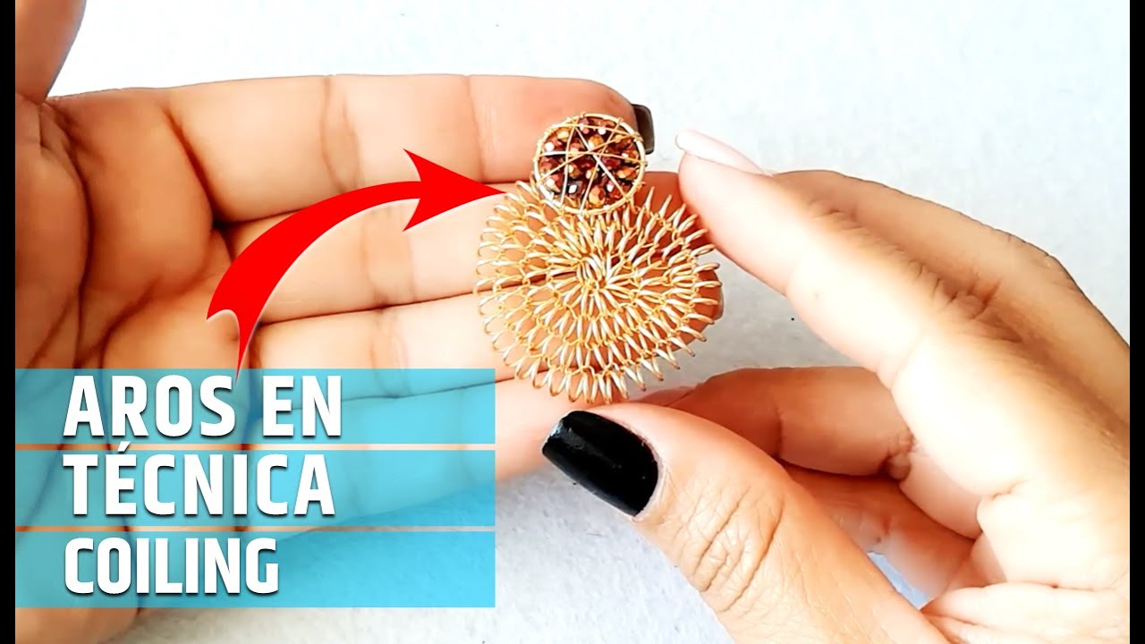 COMO HACER ARETES USANDO COILING GIZMO / TUTORIAL ALAMBRISMO (BISUTERIA CON ALAMBRE) #JOYERIAFINA