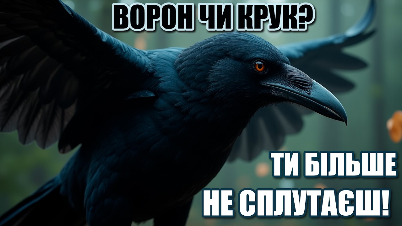 ВОРОН, ГРАК чи КРУК? Тепер ви більше НЕ СПЛУТАЄТЕ! Як відрізнити воронових