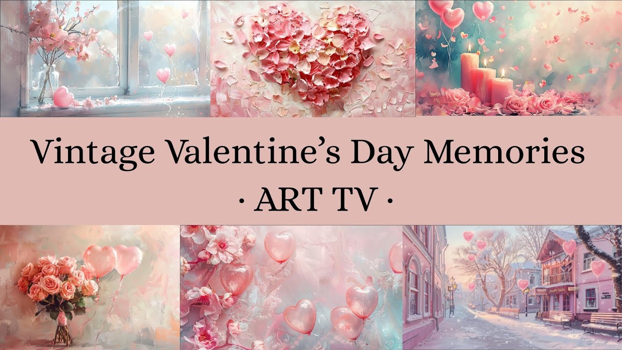 Vintage Valentine’s Day Art TV | Cozy Romantic Ambience | Vintage Paintings Screensaver