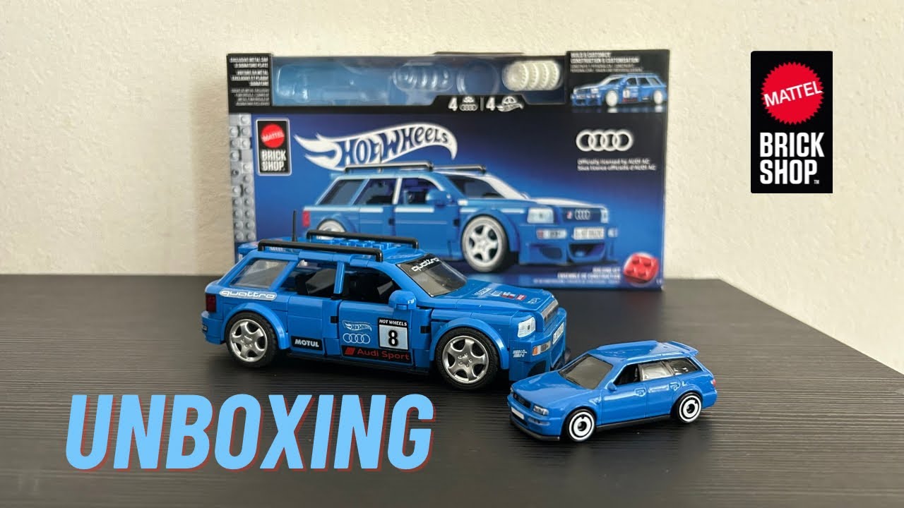 Unboxing de Mattel Brick Shop Hot Wheels Speed '94 Audi Avant RS2, Escala 1:32 | ASMR 