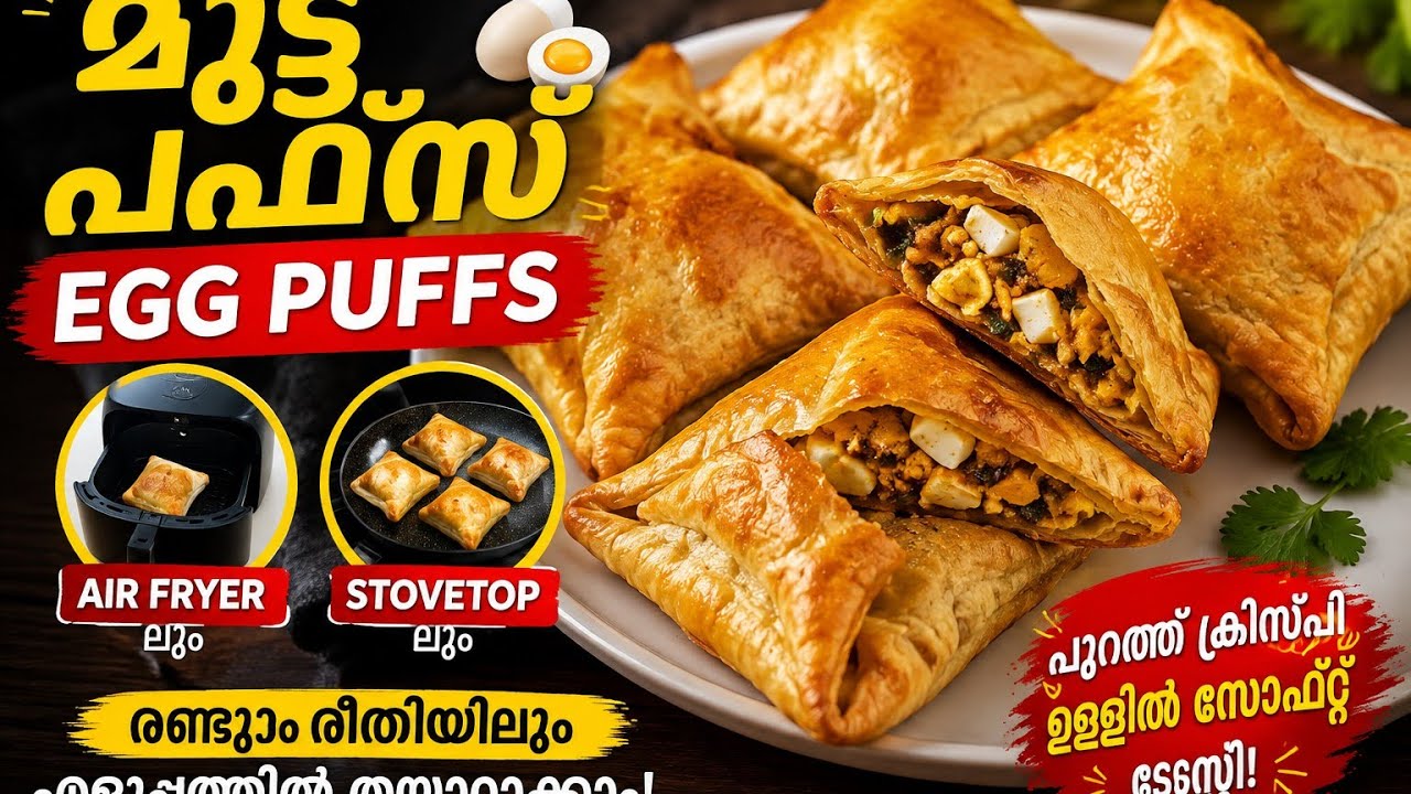 ക്രിസ്പി എഗ് പഫ്ബേക്കറി സ്റ്റൈൽ എഗ് പഫ് 😋Crispy Egg Puffs ,Bakery Style Egg Puff 😋.