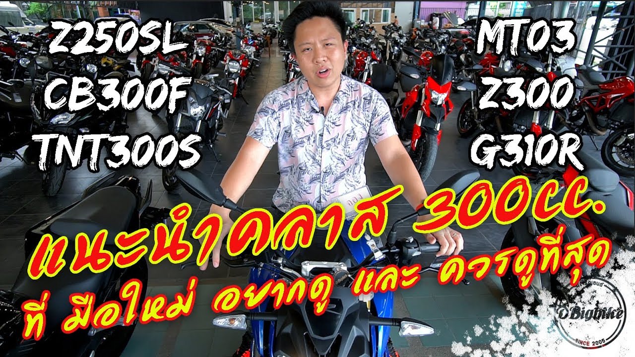 พาชม Bigbike 300cc. ที่ มือใหม่ อยากดู และ ควรดูที่สุด | Z250SL, G310R, CB300f, MT03, Z300, TNT300