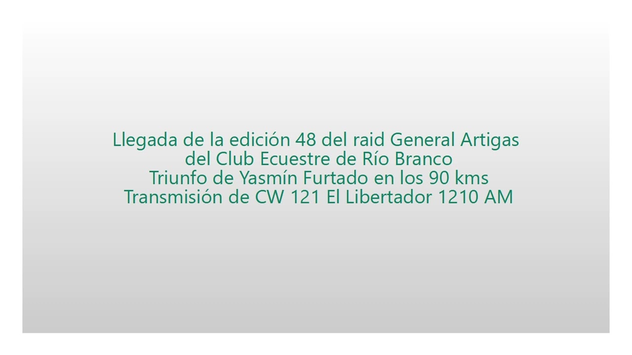 Triunfo de Yasm&iacute;n Furtado en la edici&oacute;n 38 del General Artigas (por Radio El Libertador de Vergara)