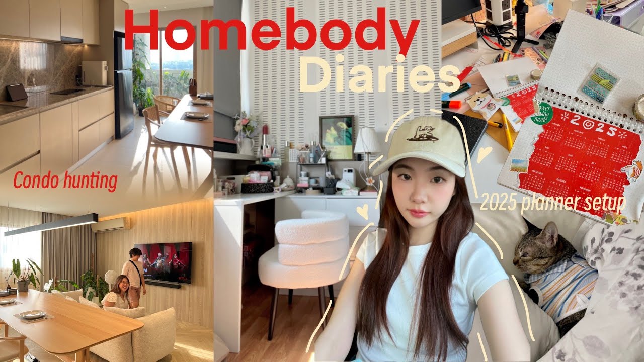 (SUB) Homebody Diaries | 2025 goals & journal set up📔 ต่อ armchair, ไปดูคอนโด🏩
