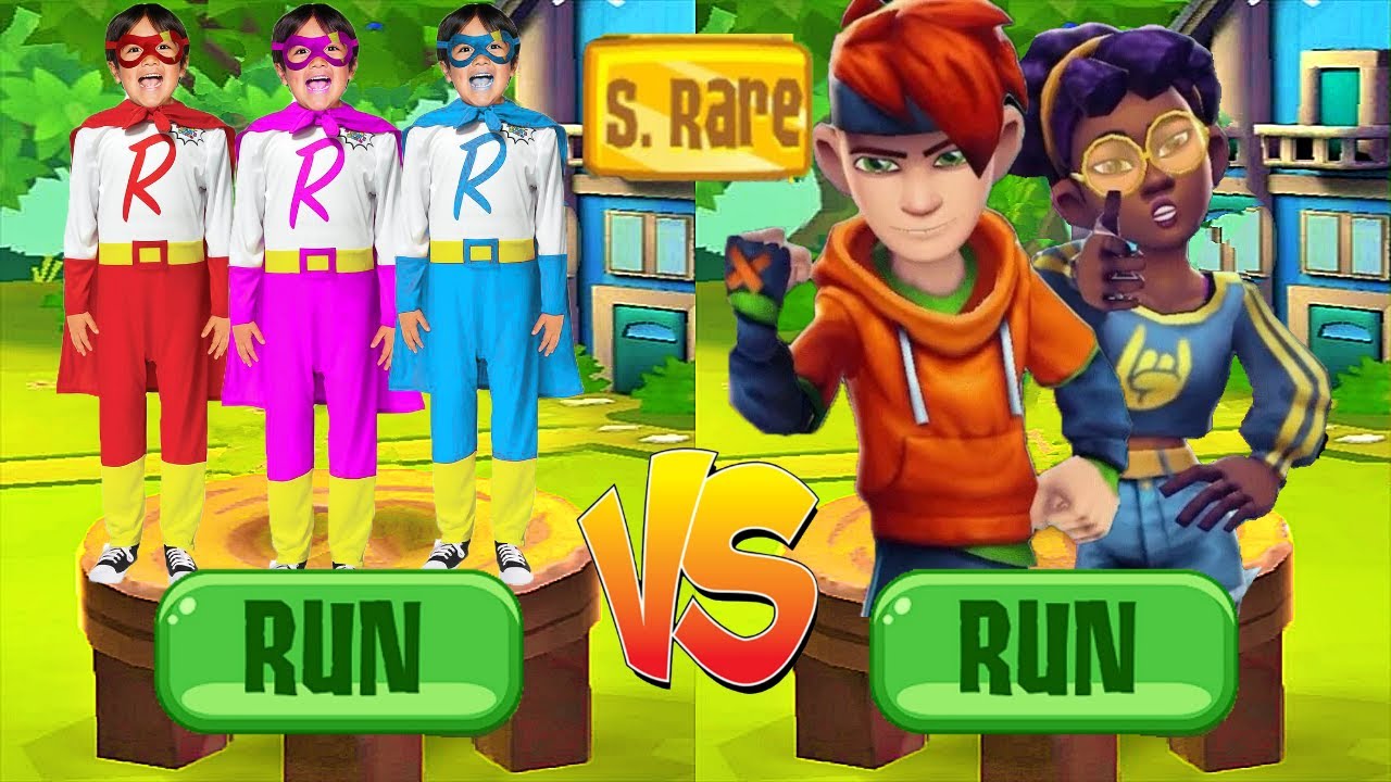 Tag with Ryan vs MetroLand - Endless Arcade Run - All Characters Unlocked All Costumes Gameplay