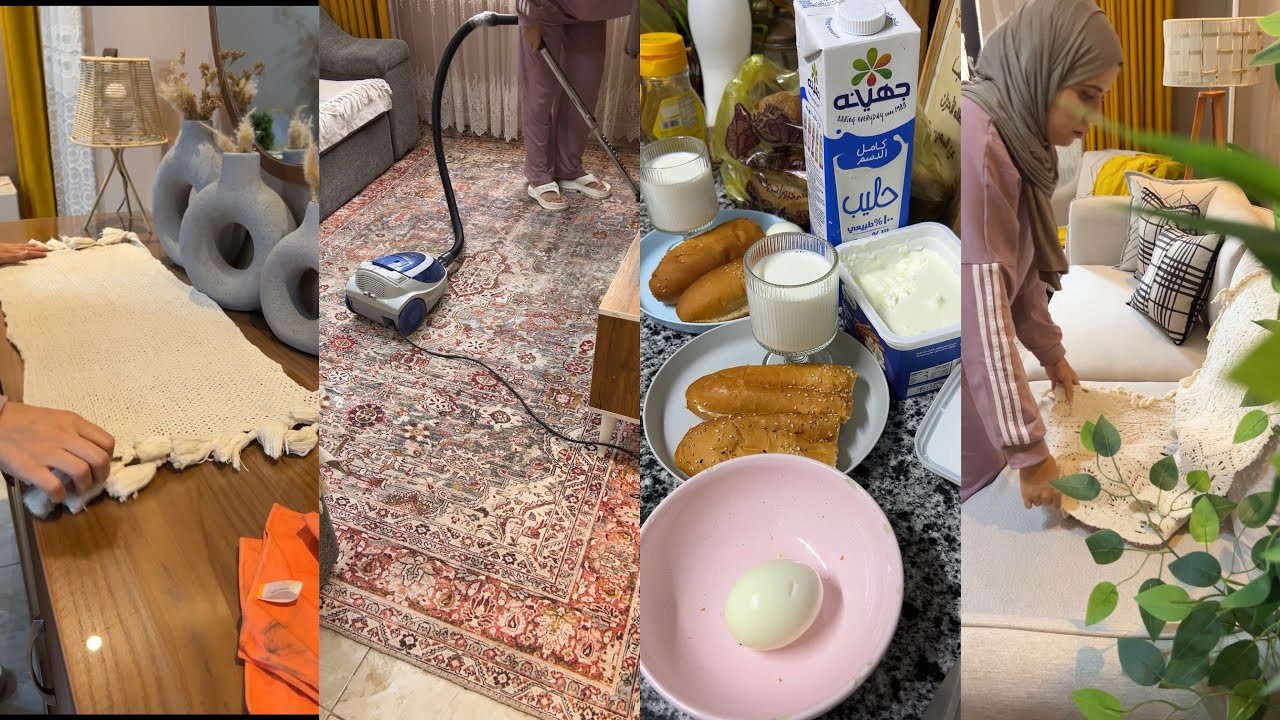 عيشوا معايا يوم في حياة أم من اول النهار لحد اخره..تنضيف البيت 