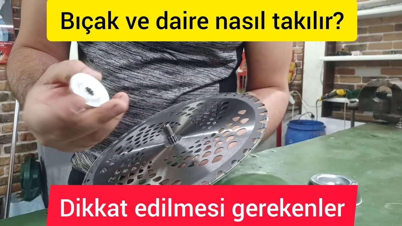 MOTORLU TIRPAN ÇİM BİÇME MOTORUNA BIÇAK VE DAİRE NASIL TAKILIR ?