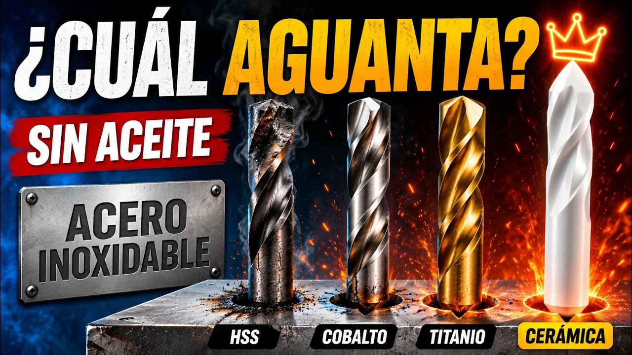 Perforar acero inoxidable en seco: prueba de brocas