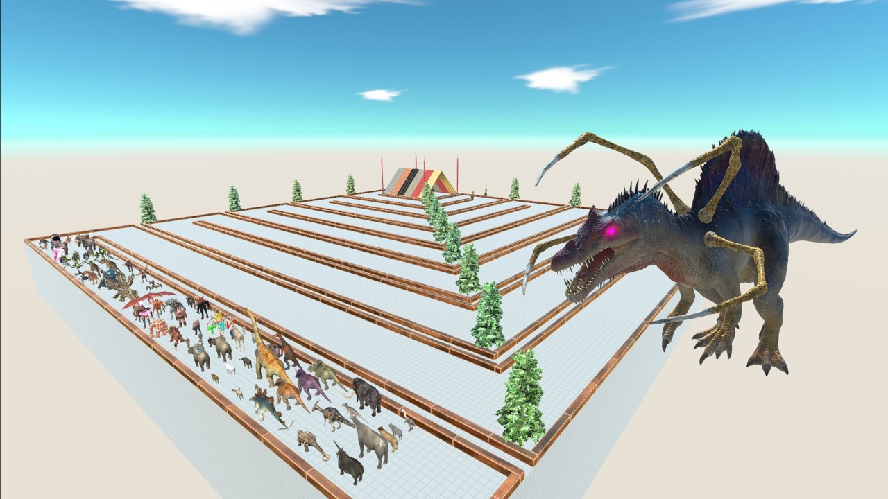 Escape From Alien SPINOSAURUS - ARBS | Animal Revolt Battle Simulator