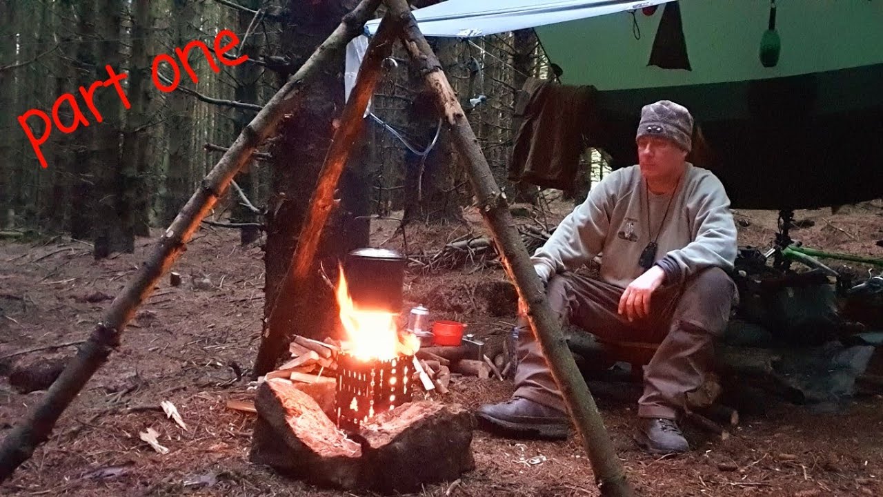 Строительство долгосрочного лагеря в условиях дикой местности Нортумберленда: две ночи в одиночно...
