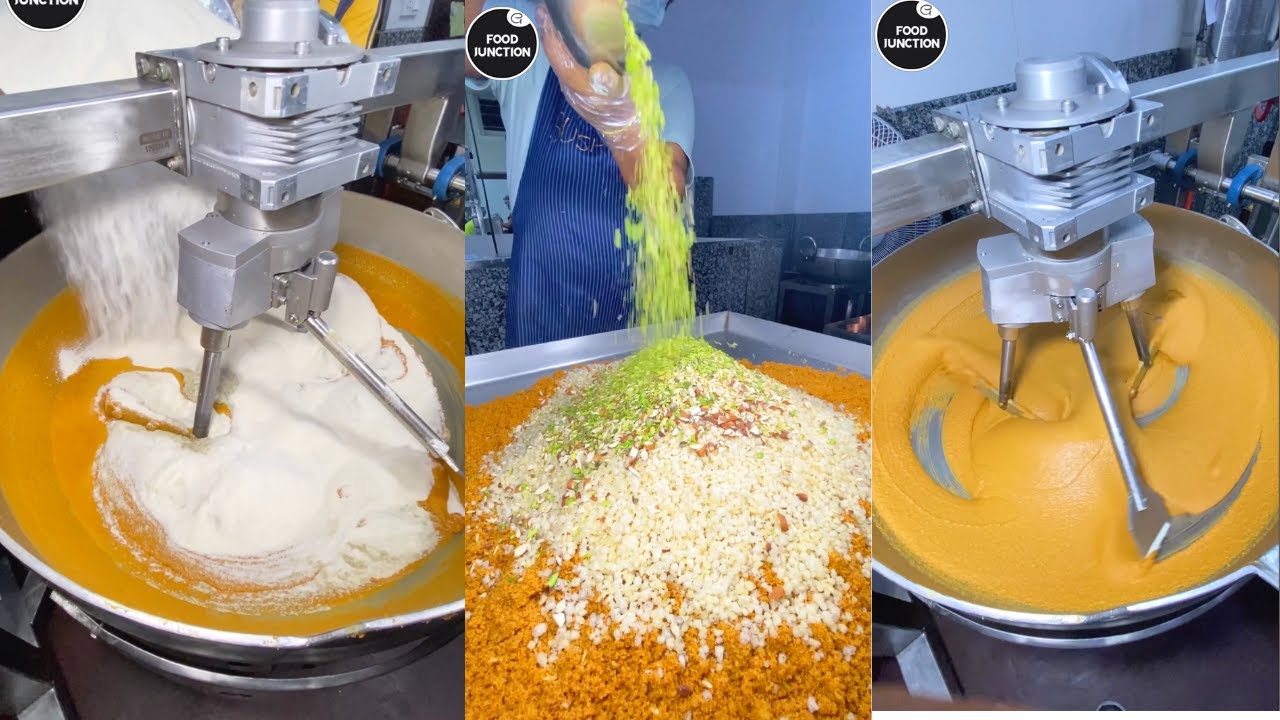 Besan Ladoo Making at Mega Factory