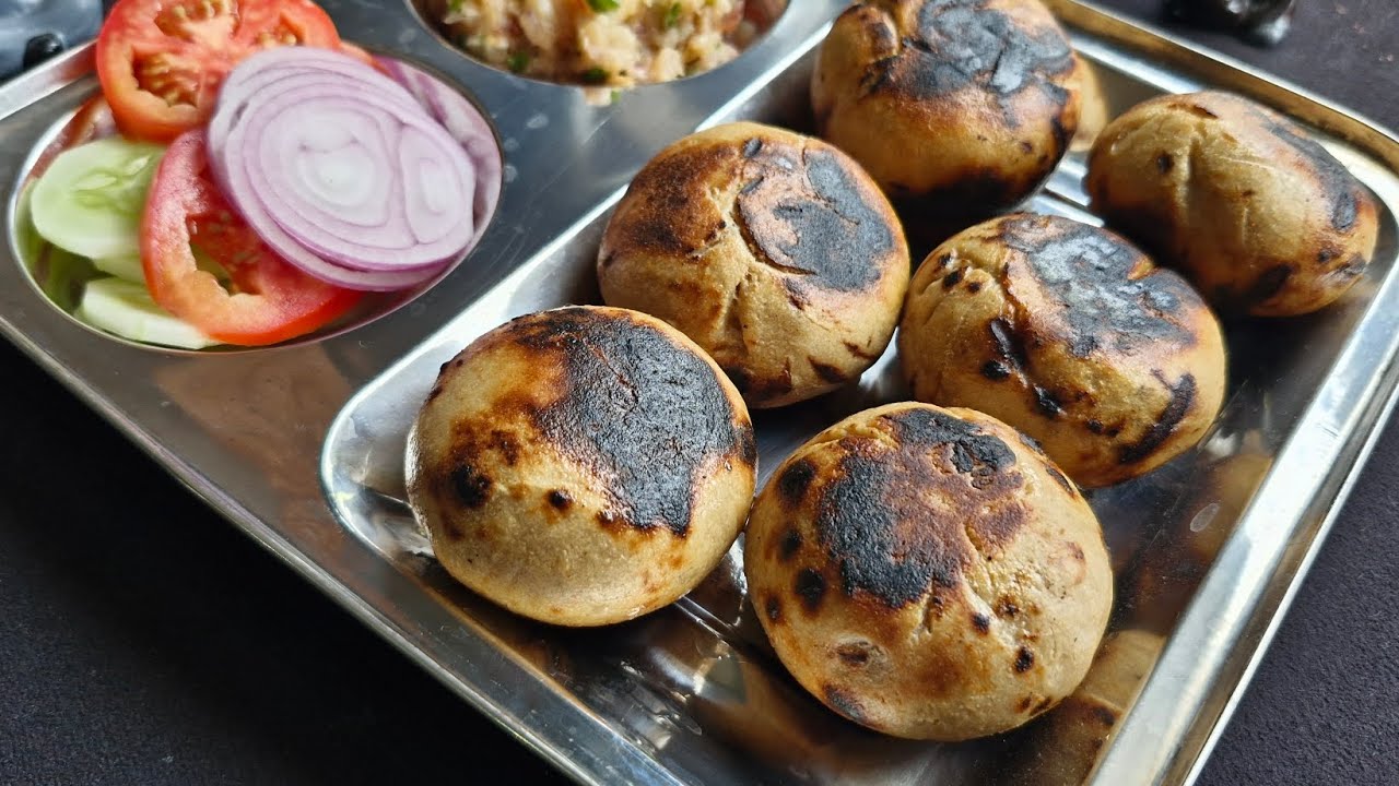 Bihari Style litti chokha recipe | Sattu Stuffed Batti Chokha Recipe | Litti Chokha Recipe