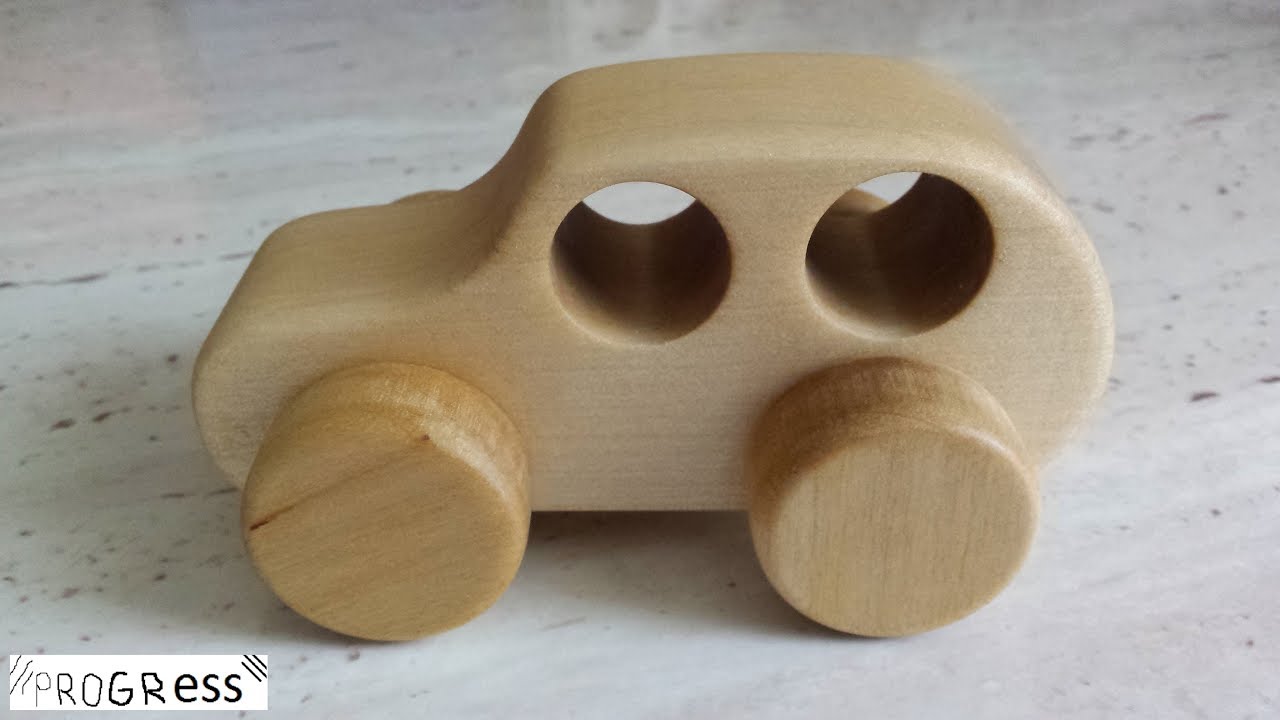 Simple wooden toy car/Деревяанная машинка