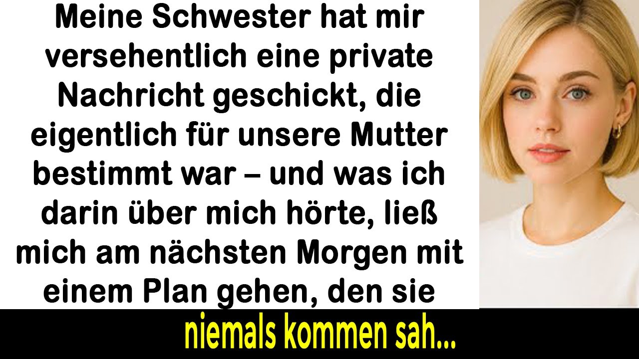 Meine Schwester schickte mir eine Nachricht, die nicht für mich war was ich las, ließ mich erstarren